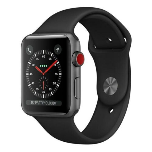 Apple Watch 42mm S3 (Cellular) - Space Grey Al Case w/ Blac