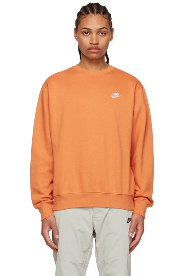Orange Sportswear Club Sweatshirt