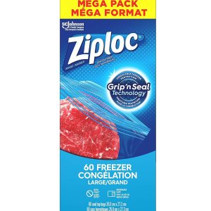 Ziploc 大号食品密封袋冰冻袋60个
