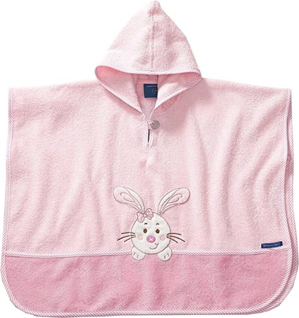 Morgenstern 儿童斗篷浴巾 粉色兔子