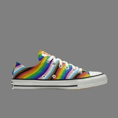 彩虹系列条纹帆布鞋