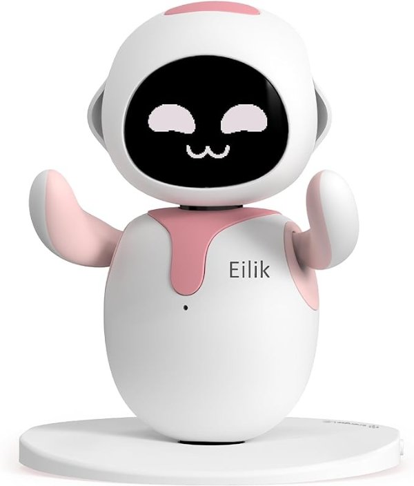 Eilik 粉白色电子智能小机器人