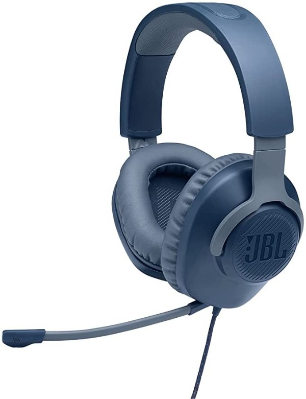 JBL Quantum 100 头戴式游戏耳机 蓝色