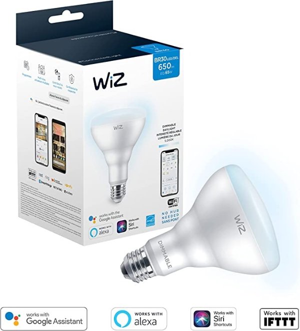 WiZ 65W BR30 WiFi 可调光日光灯，