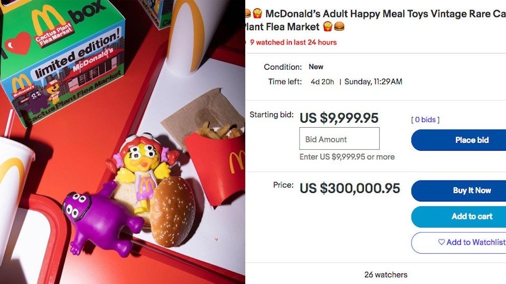 疯了吧！限量版麦当劳成人快乐餐玩具竟在eBay售价高达30万？真的有人买吗？