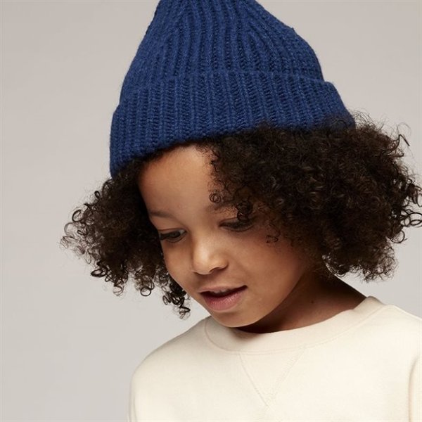 毛线帽 蓝色