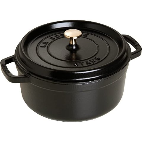 黑色圆形铸铁锅 28 cm, 6,7 L