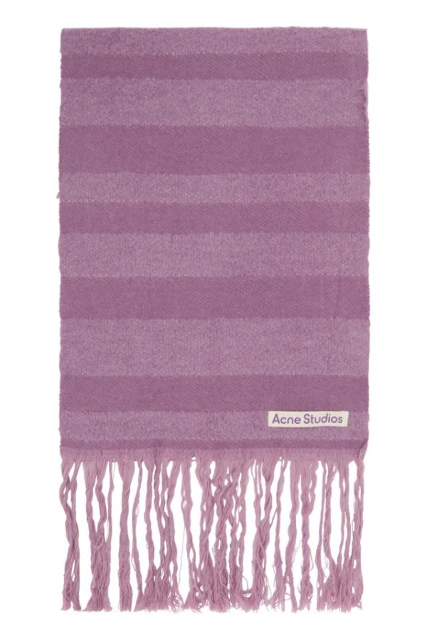 紫色条纹围巾