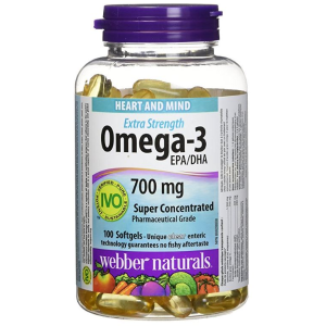 Webber Naturals 强效鱼油Omega-3胶囊, 100颗