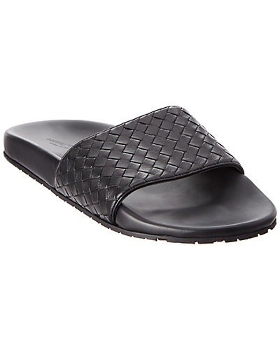 Bottega Veneta Men's Intrecciato Speedster Leather Slide 男式拖鞋