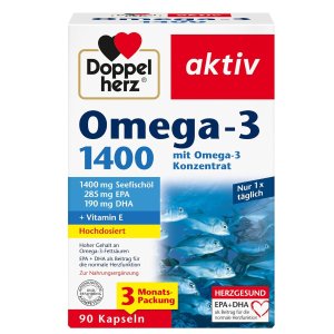 回国好物！€10收90粒Doppelherz Omega-3 深海鱼油 保护心脑血管 全家囤