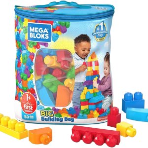 闪购：Mega Bloks 儿童大块积木 帮助孩子认知图形颜色 80颗