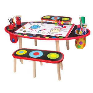 ALEX 小艺术家儿童专用画画桌椅3件套装