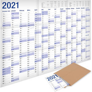 Yohmoe 2021年度日历 海报式设计 每日大事件一目了然