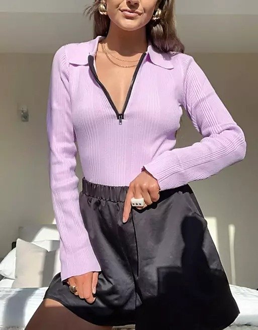 香芋紫开衫