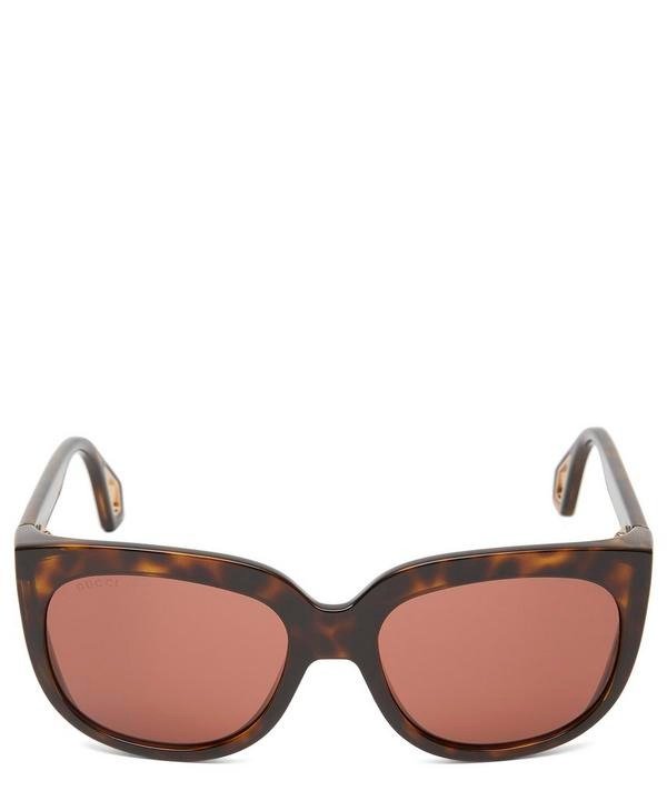 Oversized Square-frame sunglasses with blinkers