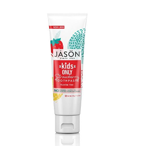 Jason Natural 儿童专用草莓香型牙膏, 119克