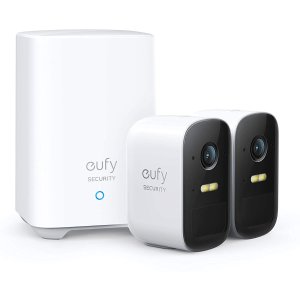 史低价：eufy Security eufyCam 2C 1080p 家庭安防系统 2摄像头套装