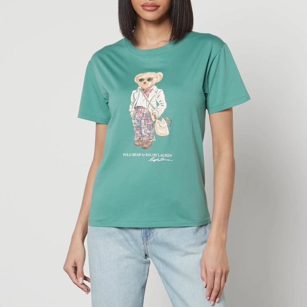 鼠尾草绿小熊T恤