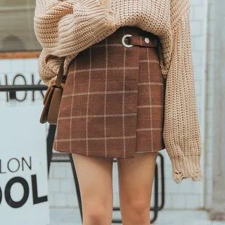 Plaid Mini 短裙