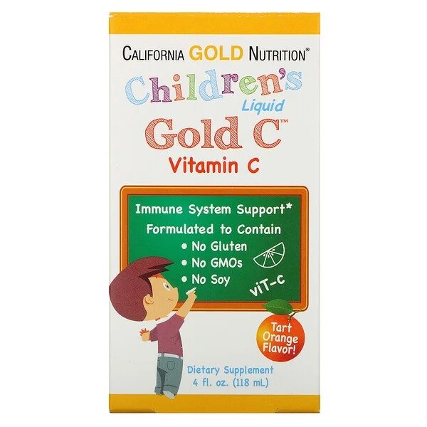 儿童液体黄金维生素 C，天然橙子味，18毫升