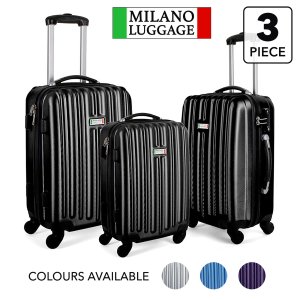 史低价：Milano Deluxe 高级防震硬壳行李箱 3件套