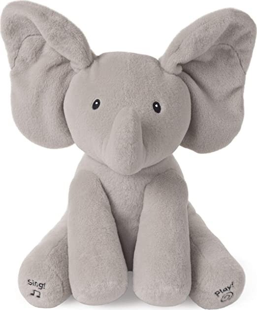 Animated Flappy The Elephant Stuffed Animal Plush, Grey, 12"