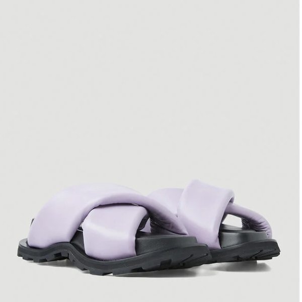 紫色交叉凉鞋