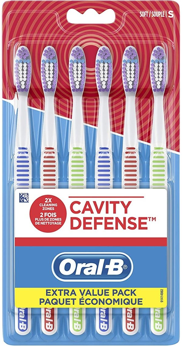 Oral-B Cavity Defense 牙刷6支装
