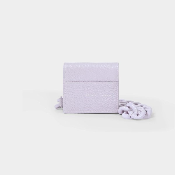 香芋紫粗链条双折钱包