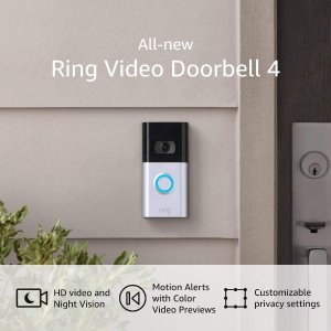 史低价：Ring Video Doorbell 全新4代 智能门铃 无线安装方便