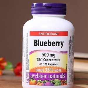 Webber Naturals Blueberry 36:1 天然蓝莓浓缩护眼胶囊