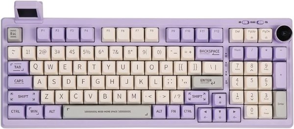 EPOMAKER RT100 机械游戏键盘 热插拔 显示屏 紫