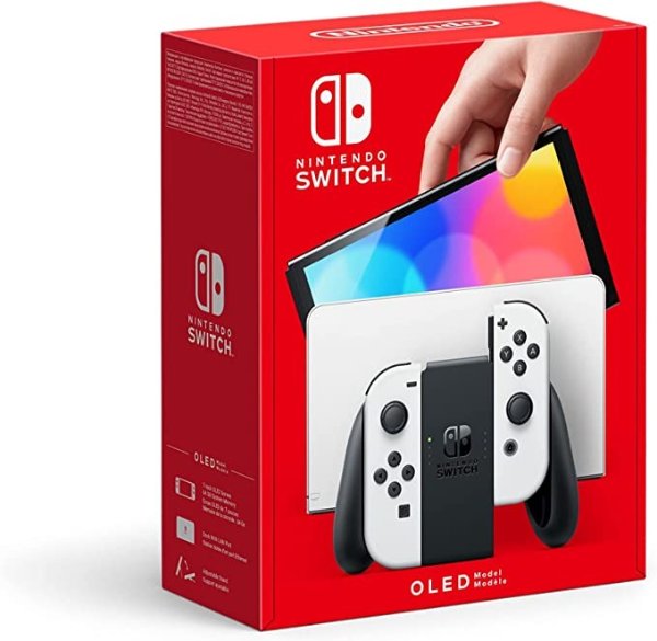 Console Switch (Modele OLED) avec Station d'Accueil/Manettes Joy-Con Blanches