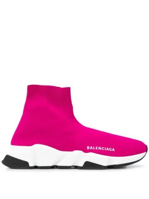 粉色logo袜子鞋