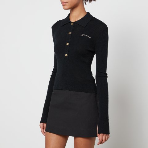 Layered Bordeaux Wool Polo main image 1