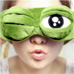 悲伤青蛙眼罩 3D大眼睛 可关可开 丑萌到无法拒绝