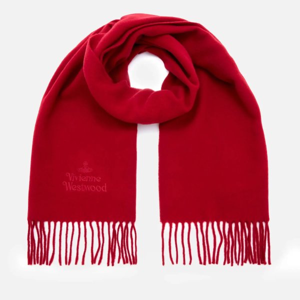 红色羊毛围巾
