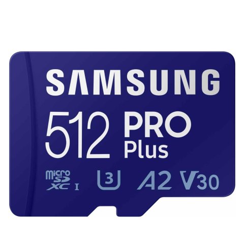 Samsung Pro Plus 512GB U3 A2 V30 microSD储存卡