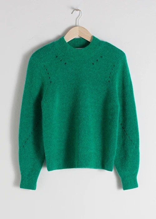 Structured Alpaca Wool Blend Sweater