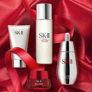 新年礼物：SK-II 全线热促 收神仙水、小红瓶精华 用出晶透美肌