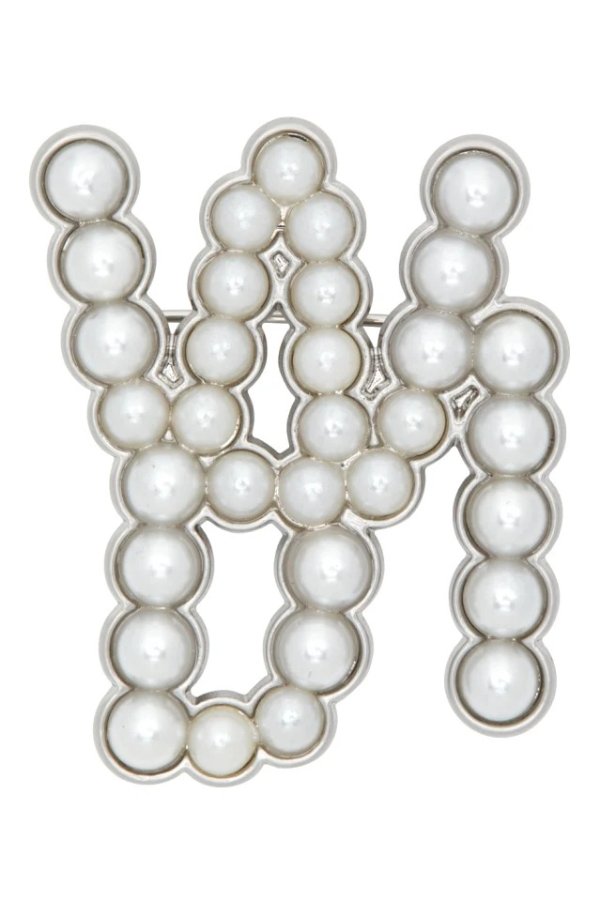 Silver Pearl 'WD1' 胸针