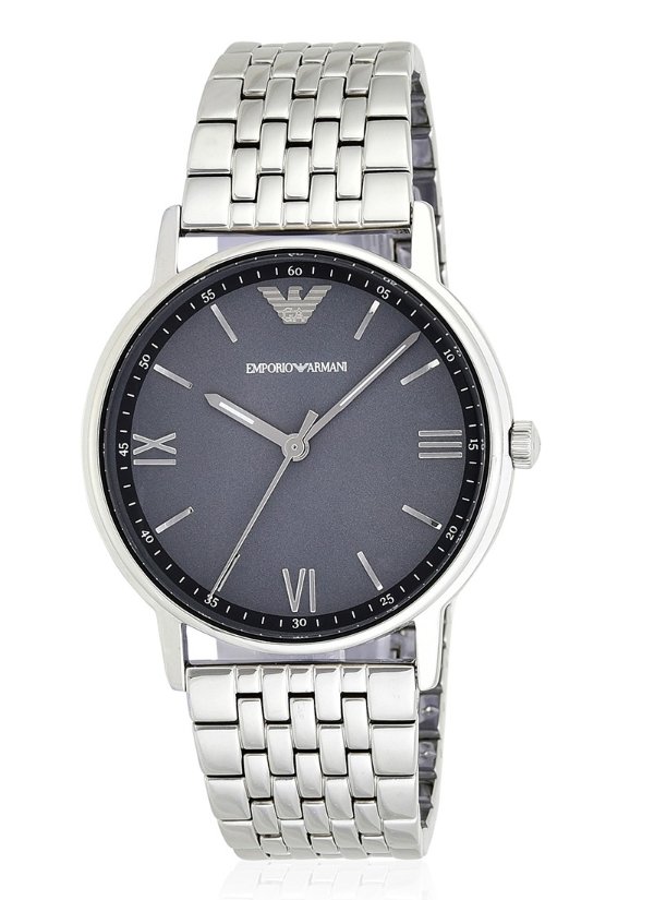 男士石英不锈钢灰色表盘手表 AR11068