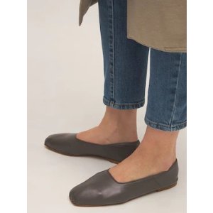 10毫米“ETESIA”皮革芭蕾平底鞋
