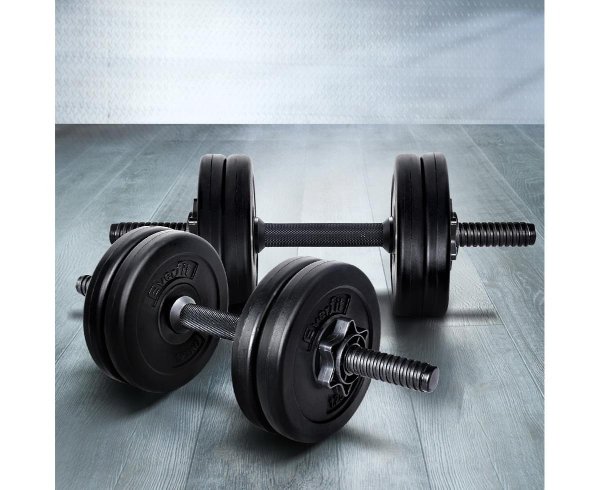 12KG Dumbbell Set Dumbbells Weight Plates Home Gym Fitness Exercise