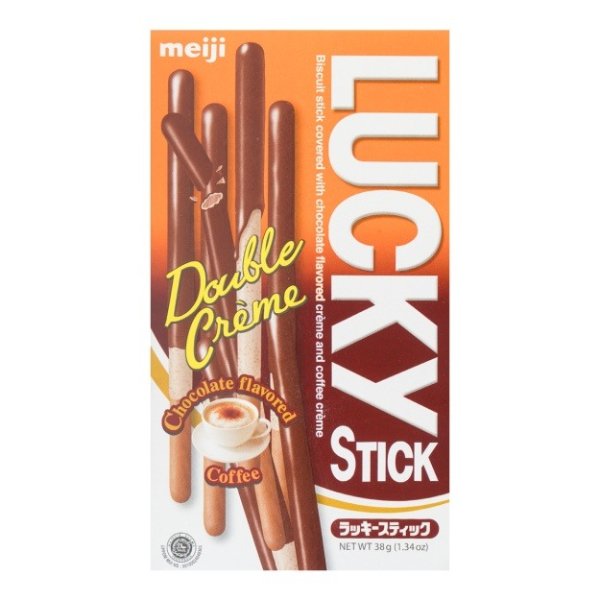 日本MEIJI明治 LUCKY 双层巧克力棒 咖啡味 38g