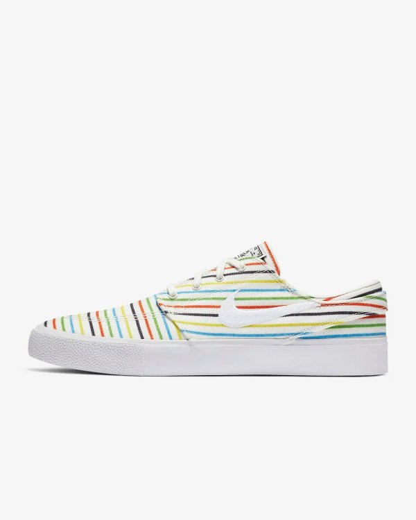 彩虹条滑板鞋