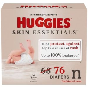 HuggiesSkin Essentials 好奇敏感肌纸尿布 n号76枚