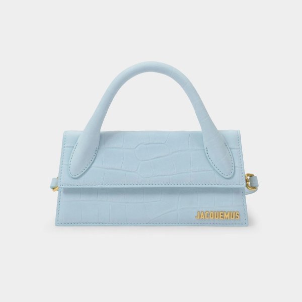 Le Chiquito Long Bag in Blue Leather