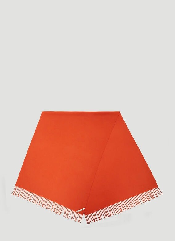 橘色羊毛围巾